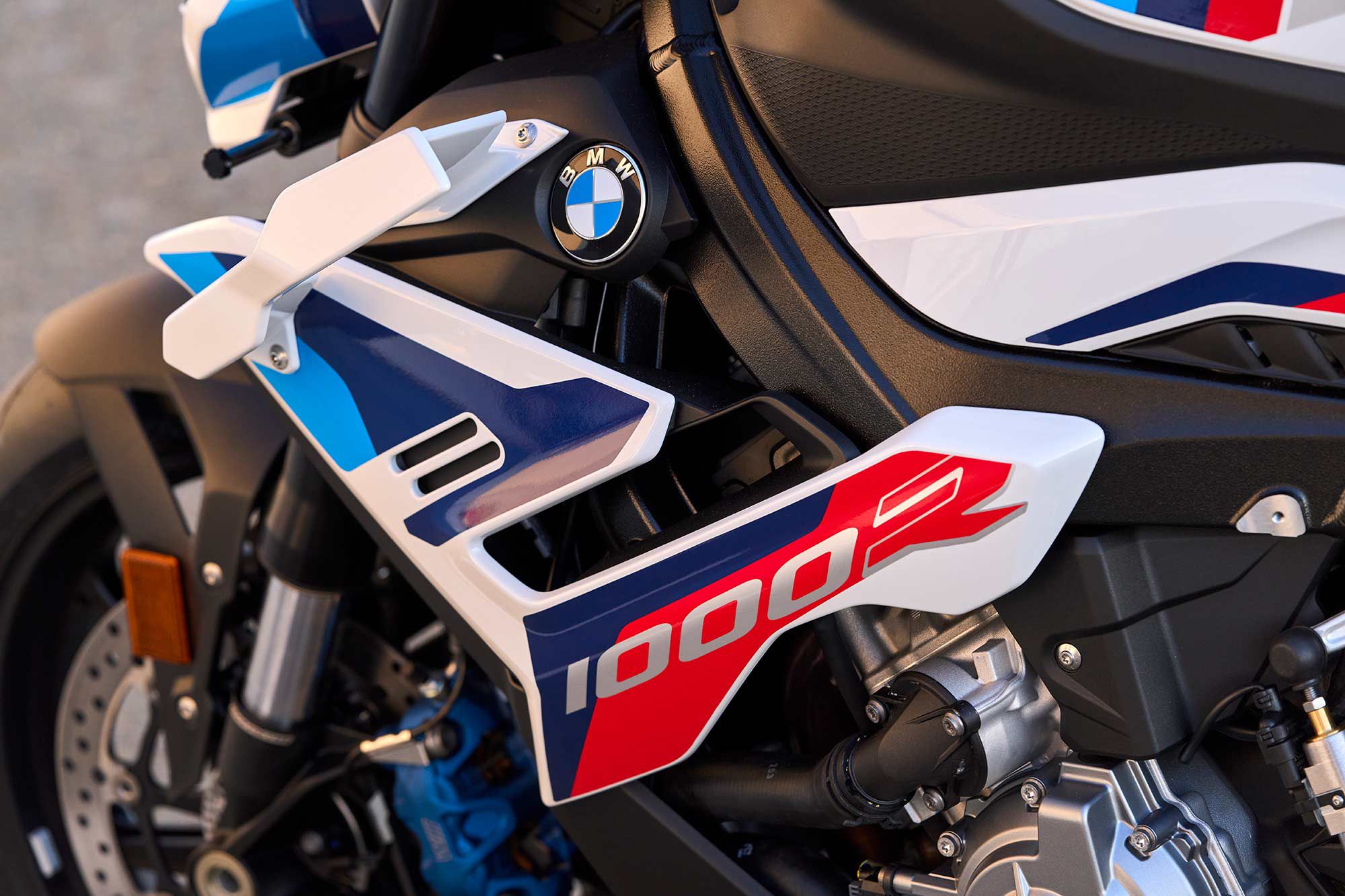 The BMW M 1000 R Roadster gets aero trickery like winglets.